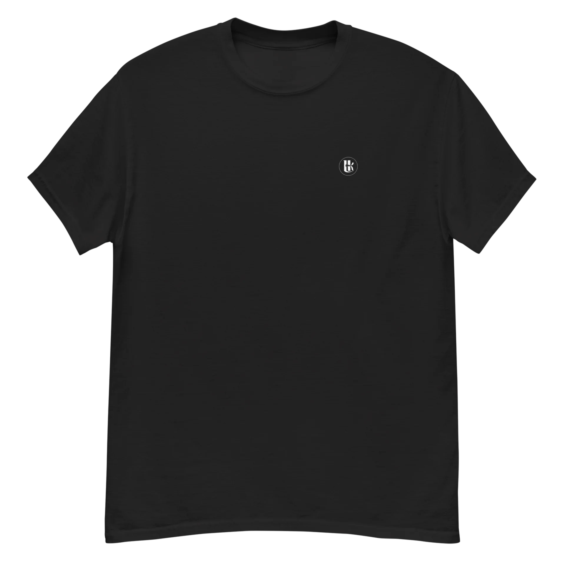 T-shirt Loakap Chrom'art noir avec logo imprimé à l’avant, modèle de la collection de t-shirt imprimés Loakap