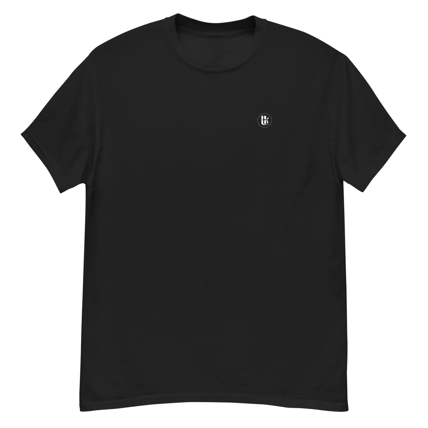 T-shirt Loakap Time noir avec logo imprimé à l’avant, modèle de la collection de t-shirt imprimés Loakap