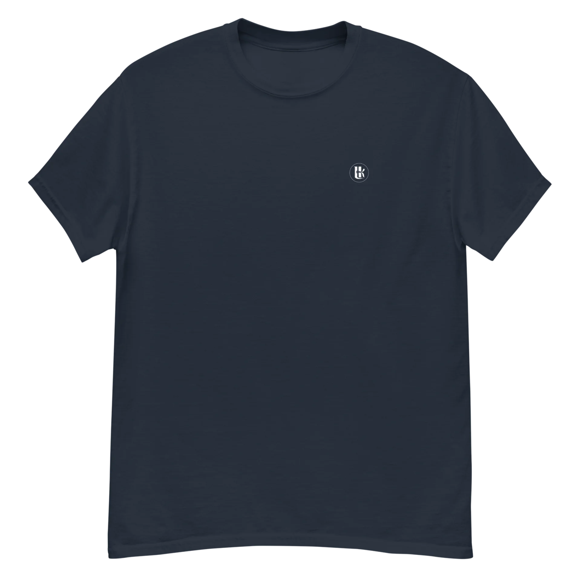 T-shirt Loakap Heaven bleu marine avec logo imprimé devant, modèle de la collection de t-shirts imprimés Loakap