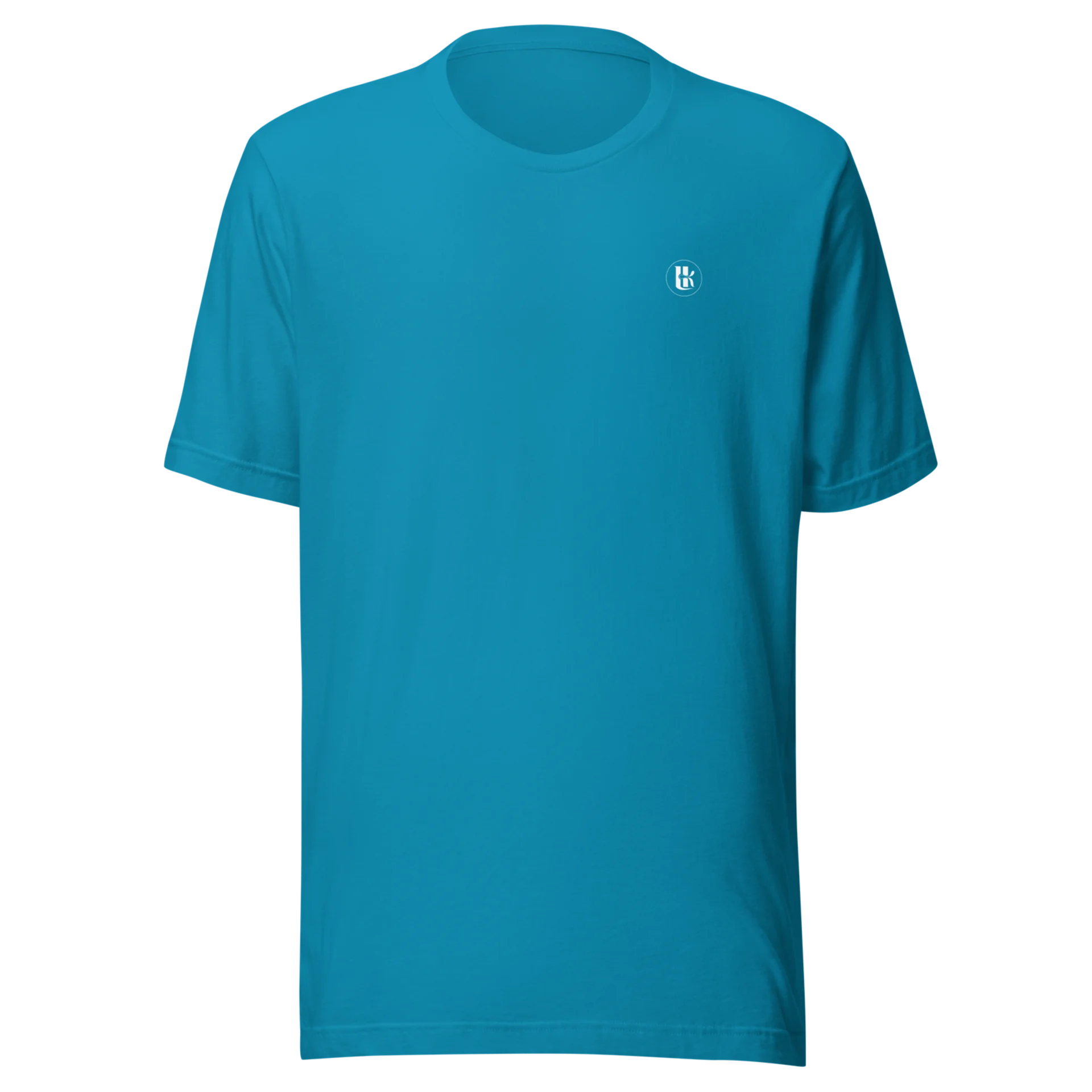 T-shirt Loakap coral-hippocampe-brillance turquoise avec logo imprimé devant, modèle de la collection de t-shirts imprimés Loakap