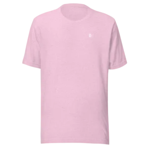 T-shirt Loakap waves vague soleil rose avec logo imprimé devant, modèle de la collection de t-shirts imprimés Loakap